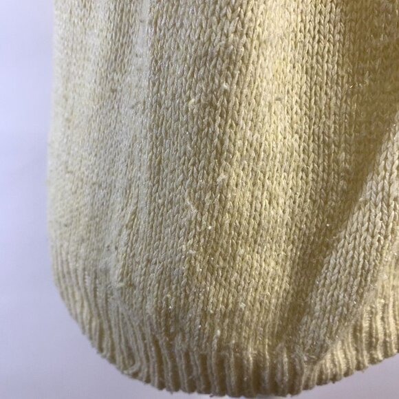Special Events Vintage Light Yellow Sweater Silk Angora Wool Size 18W Beaded Top - Picture 8 of 9